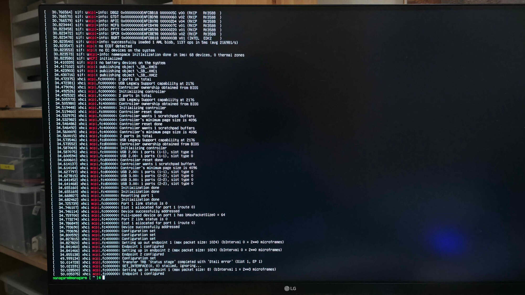 Managarm running on the Radxa Rock 5B+